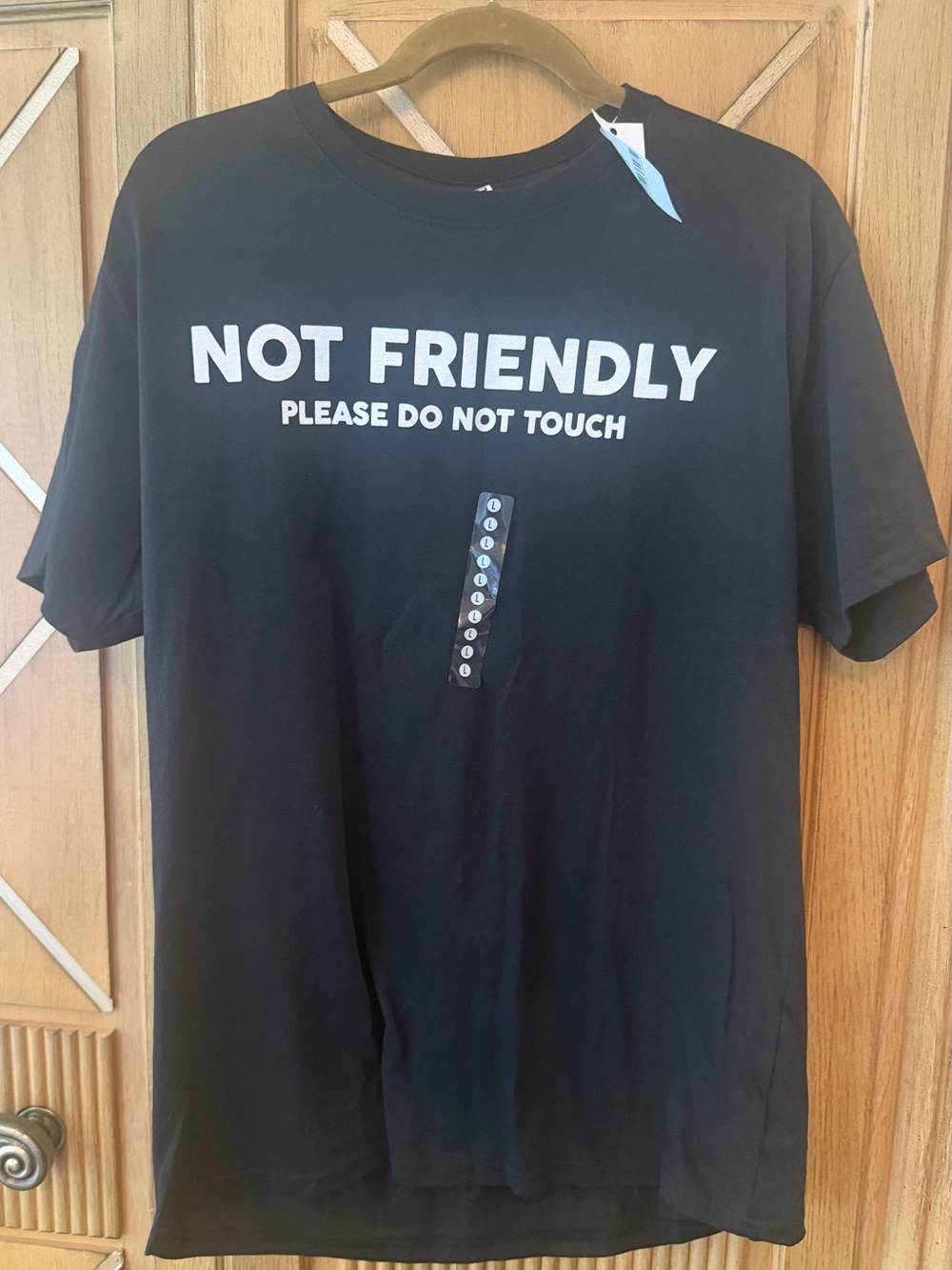 NOT FRIENDLY Graphic Black Short-Sleeve Tee by Brisco